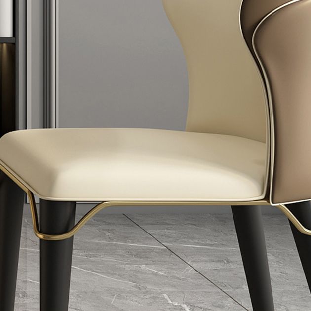 Glam Wood Dining Armless Chairs Wingback Chair for Restaurant Use Clearhalo ' kitchen&dining_furn' 'Dining Chairs' 'Dining Tables & Seating' 'dining_chair' 'furn' 'furn_dining_chair' 'Furniture' 'furniture_dining_chair' 'Kitchen & Dining Furniture' 'kitchen' 1200x1200_4d2d255b-9ae4-4ce2-8af6-ab32ddc1a4e1