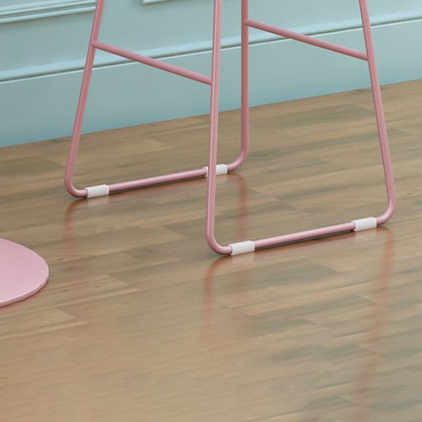 1/3/4/5 Piezas Mesa de barra de color rosa industrial Juego de bistro redondo con tapa de mármol de imitación blanca