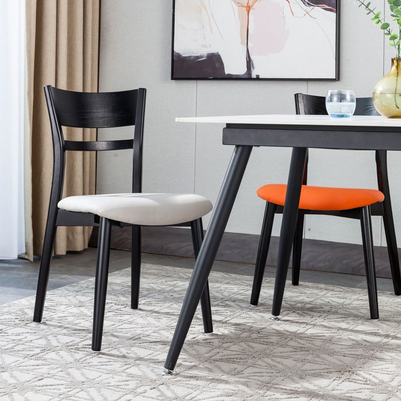 Industrial Home Open Back Chair Matte Finish Wood Dining Chair Clearhalo 'Dining Chairs' 'Dining Tables & Seating' 'dining_chair' 'furn' 'furn_dining_chair' 'Furniture' 'Kitchen & Dining Furniture' 1200x1200_4d3305c9-56d6-43c1-b865-f899368e8208