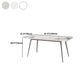 Mesa de comedor rectangular 4 patas modernas mesa fija de piedra sinterizada