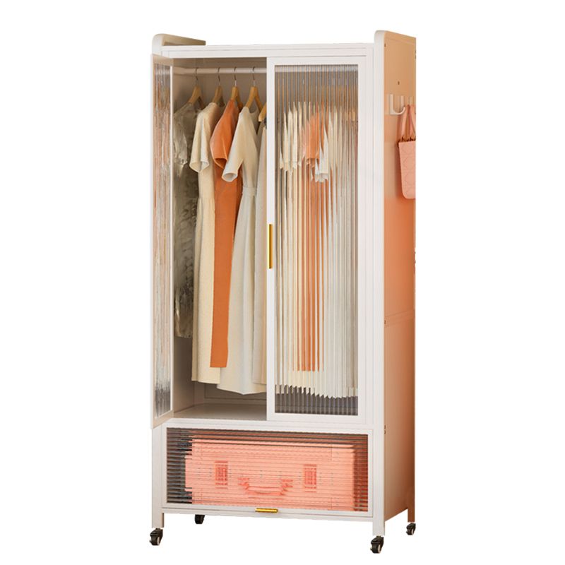 Glass Modern Style Wardrobe Closet Glass Wardrobe Cabinet for Home