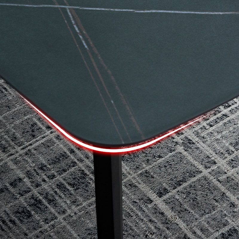 Stone Top Dining Table Contemporary Rectangle Table with 4 Legs in Black Clearhalo 'Dining Tables & Seating' 'Dining Tables' 'dining_table' 'furn' 'furn_dining_table' 'Furniture' 'furniture_dining_table' 'Kitchen & Dining Furniture' 'kitchen' 'kitchen_dining_table' 1200x1200_4d364710-0c43-4425-b191-7cdcdc2ad9a8