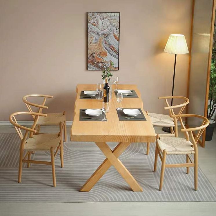 Modern 1/4/5 Pieces Dining Set Rectangle Pine Wood Dining Table for Dining Room Kitchen Clearhalo 'Dining Room Sets' 'Dining Tables & Seating' 'dining_room_set' 'furn' 'furn_dining_room_set' 'Furniture' 'Kitchen & Dining Furniture' 1200x1200_4d367dcb-c2e2-47f7-a6ab-d99906967df3