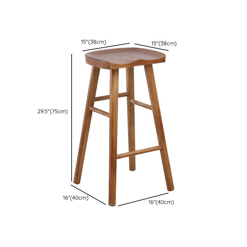 Tabourets de comptoir en bois massif Tabourets de comptoir modernes sans bras