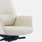 Contemporary White Leather Managers Chair Armless Upholstered Office Chair