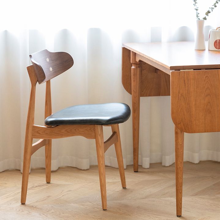 Silla lateral de estilo contemporáneo de madera silla de comedor abierta para el hogar para el hogar