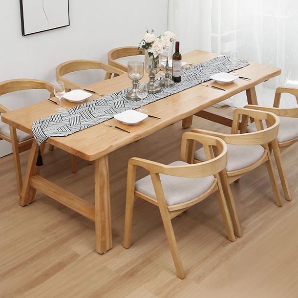 Solid Wood Top Dining Table Modern Simple Table with 4 Legs for Living Room Clearhalo 'Dining Tables & Seating' 'Dining Tables' 'dining_table' 'furn' 'furn_dining_table' 'Furniture' 'furniture_dining_table' 'Kitchen & Dining Furniture' 1200x1200_4d377ba7-fc7b-42c5-9fb0-6d92bc769697