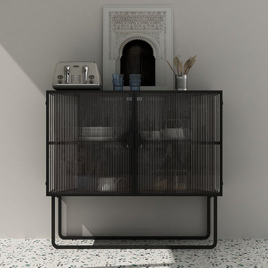 Glam Glam Glam Glam da 35,5 "Herver server a buffet di vetro con spazio per la sala da pranzo
