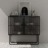 Glam Glam Glam Glam da 35,5 "Herver server a buffet di vetro con spazio per la sala da pranzo