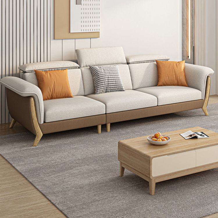 Canapés sectionnels en tissu en bois massif sectionnel pour le salon