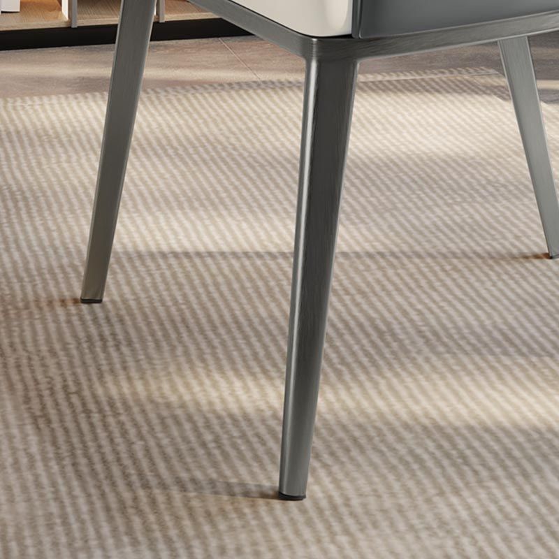 Silla de cuero de imitación tapizada silla de comedor contemporánea