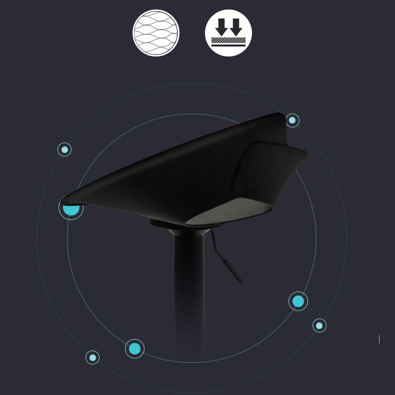 Taburetes de barra de espalda baja Taburetes de barra de altura ajustable con base de metal