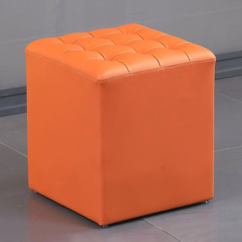 Contemporary Pouf Ottoman Genuine Leather Upholstered Tufted Solid Color Ottoman Clearhalo 'furn' 'furn_ottomans_poufs' 'Furniture' 'Living Room Furniture' 'Ottomans & Poufs' 'ottomans_poufs' 1200x1200_4d3bd999-4016-43b2-99a4-331ff8f3a540