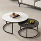Round Nesting Coffee Table Modern Minimalist Slate Coffee Table Clearhalo 'Coffee & Accent Tables' 'Coffee Tables' 'coffee_tables' 'furn' 'furn_coffee_tables' 'Furniture' 'Living Room Furniture' 1200x1200_4d3d987b-c340-40f5-8487-c8e729947340
