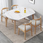 Modern Sintered Stone Dining Room Set with Round Table and Wooden Base Dining Table Furniture Clearhalo 'Dining Room Sets' 'Dining Tables & Seating' 'dining_room_set' 'furn' 'furn_dining_room_set' 'Furniture' 'furniture_dining_room_set' 'Kitchen & Dining Furniture' 'kitchen&dining_furn' 'kitchen' 1200x1200_4d3ea6a8-2256-4d4e-8c28-82ebe9dd16ec