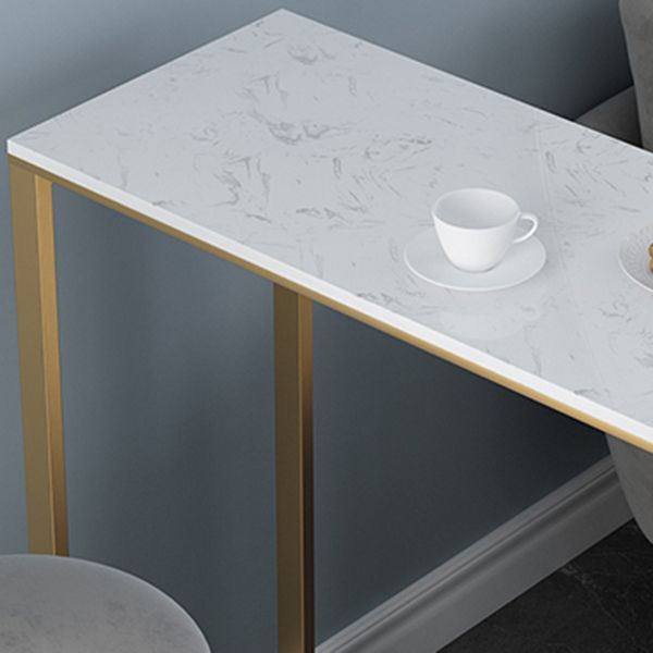 Mesa rectangular para pub, altura de barra, mesa de bar Glam con tapa de piedra
