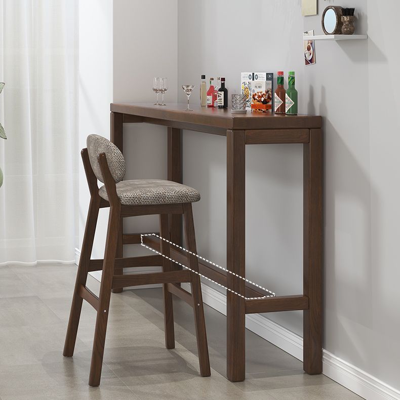 Modern Dining Room Rectangle Trestle Solid Wood Bar Dining Table Clearhalo 'Bar Furniture' 'Bar Tables' 'bar_tables' 'furn' 'furn_bar_tables' 'Furniture' 'Kitchen & Dining Furniture' 1200x1200_4d40e739-21d5-4257-8a89-6a9b8976bae4