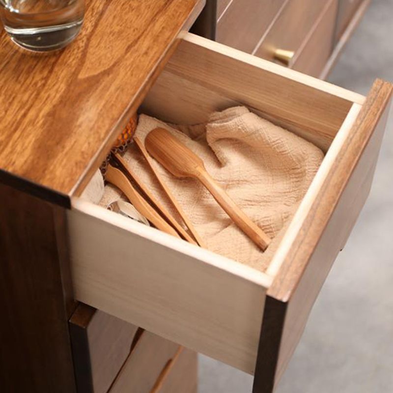 44 "hoge houten 6-lads accentborstkant vierkante bovenkant zonder handkastje