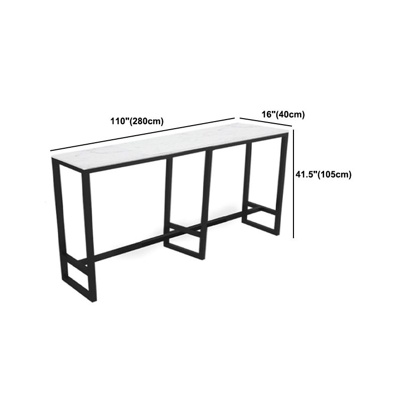 Modern 1/7 Pieces Bar Table Set Rectangle Stone Counter Table with High Stools for Balcony Clearhalo 'Bar Furniture' 'furn' 'furn_home_bar_bar_sets' 'Furniture' 'Home Bars & Bar Sets' 'home_bar_bar_sets' 'Kitchen & Dining Furniture' 1200x1200_4d4171a8-6d4b-4767-a7d3-7eb9504c4d3b