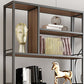 Geometric Shelf Bookshelf Metal and Wooden Bookcase for Home Office Clearhalo 'Bookcases' 'furn' 'furn_bookcases' 'Furniture' 'furniture_bookcases' 'Office Furniture' 1200x1200_4d41e86f-2acd-459e-a74d-bd847c043b1a