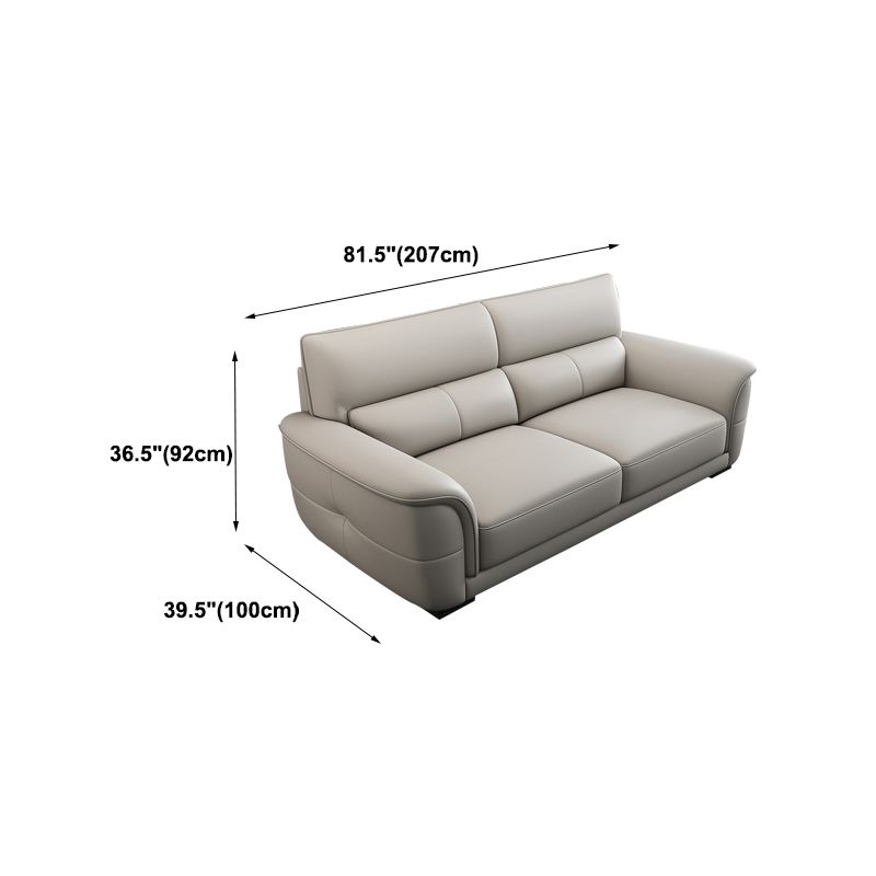 Canapé-lit en cuir de style nordique avec un amortit à accoudoir inversé