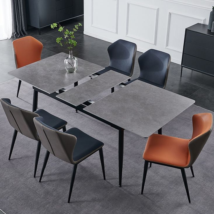 Kitchen Modern Sintered Stone Top Dinette Set with Removable Leaf Dining Room Furniture Clearhalo 'Dining Room Sets' 'Dining Tables & Seating' 'dining_room_set' 'furn' 'furn_dining_room_set' 'Furniture' 'furniture_dining_room_set' 'Kitchen & Dining Furniture' 'kitchen&dining_furn' 'kitchen' 1200x1200_4d447be7-41c9-4cf3-beca-903390617203