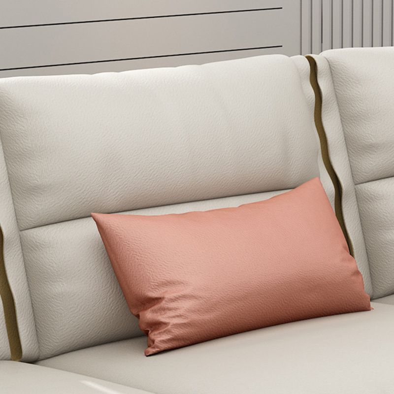 Sofa sectionnel du bras carré 125.98 "W Faux Leather 4 sièges Sectional