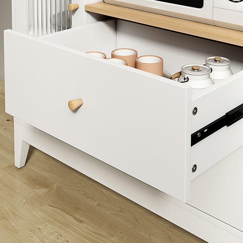 Stegno a buffet in legno in stile contemporaneo con mobile e cassetti