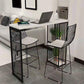 Modern White Marble Table with Rectangle Table Top Sled Table - 42" H Clearhalo 'Bar Furniture' 'Bar Tables' 'bar_tables' 'furn' 'furn_bar_tables' 'Furniture' 'furniture_bar_tables' 'Kitchen & Dining Furniture' 1200x1200_4d469a30-48f3-4ba5-b4e3-fd1935b6763b