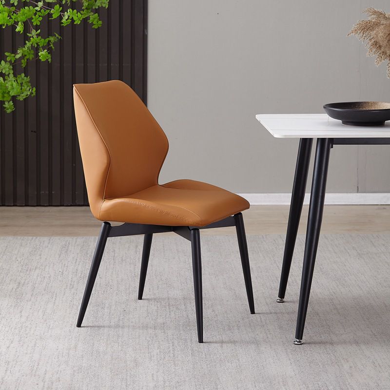 Dining Room Home Upholstered Chair Leather Wingback Armless Chair Clearhalo 'Dining Chairs' 'Dining Tables & Seating' 'dining_chair' 'furn' 'furn_dining_chair' 'Furniture' 'Kitchen & Dining Furniture' 1200x1200_4d46c3cf-9d84-4e58-b87f-58ce08f7cf16