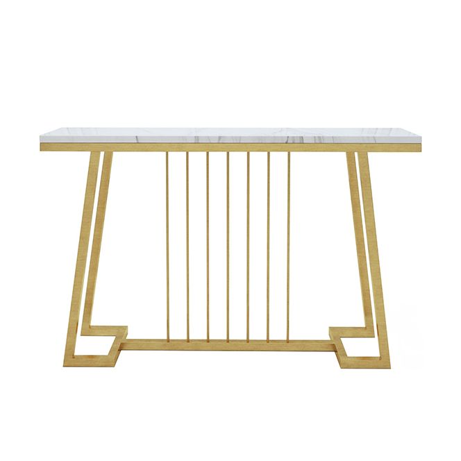 Tabla de acento de consola contemporánea Tabla de sofá de consola rectangular en mármol