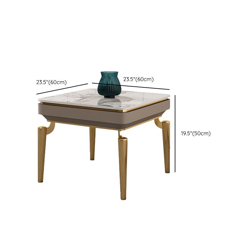 Mesa de centro individual Glam con cajón, de pizarra, no desgastante