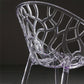 Scandinavian Armless Dining Chairs Acrylic Cross Back Side Chair