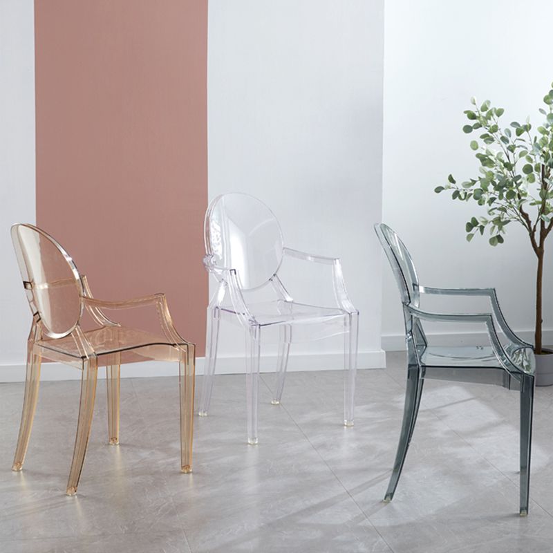 Contemporary Style Plastic Arm Dining Chairs Open Back Stackable Side Chairs Clearhalo ' kitchen&dining_furn' 'Dining Chairs' 'Dining Tables & Seating' 'dining_chair' 'furn' 'furn_dining_chair' 'Furniture' 'furniture_dining_chair' 'Kitchen & Dining Furniture' 'kitchen' 1200x1200_4d49f34d-05dd-4a3a-824c-b1451010c97f