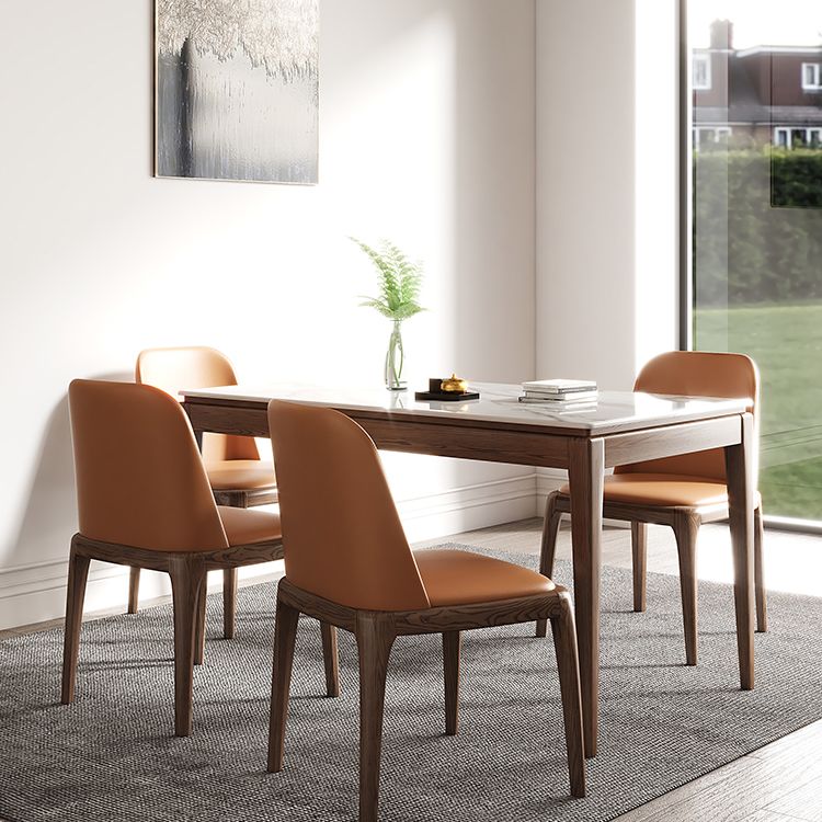 Rectangle Sintered Stone White Dining Table Vintage 4 Legs Table for Dining Room Clearhalo ' dining_table' 'Dining Tables & Seating' 'Dining Tables' 'furn' 'furn_dining_table' 'Furniture' 'furniture_dining_table' 'Kitchen & Dining Furniture' 'kitchen&dining_furn' 'kitchen' 'kitchen_dining_table' 1200x1200_4d4ac767-71ee-4666-8a9c-0eb6d356beb2