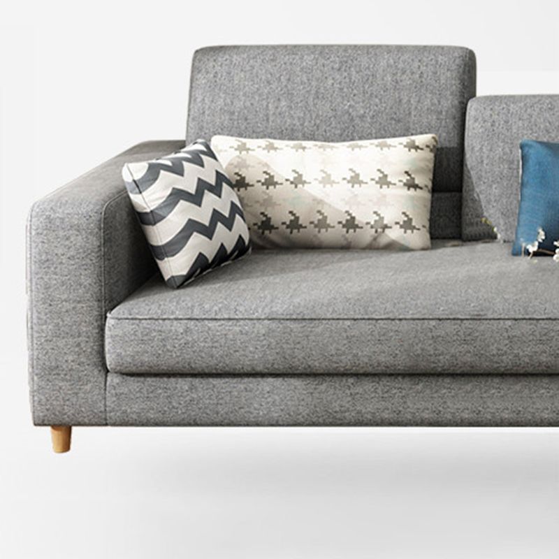 Contemporary 37.8 " H Grey Cotton Blend Square Arm Sofa & Chaise Clearhalo 'furn' 'furn_sectionals' 'Furniture' 'Living Room Furniture' 'Sectionals' 1200x1200_4d4b1247-66c1-418b-afc8-559df16d6b88
