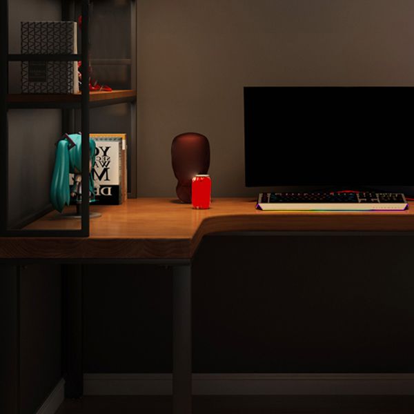 Rectangular Corner Writing Desk Solid Wood Office Desk with Iron Legs for Bedroom Clearhalo 'furn' 'furn_office_desk' 'Furniture' 'Office Desks' 'Office Furniture' 'office_desk' 1200x1200_4d4b56b6-5b0d-4bd0-a62b-2f13fc293d7d