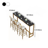 Steen rechthoek bar eettafel eigentijdse balktafel met bakbasis