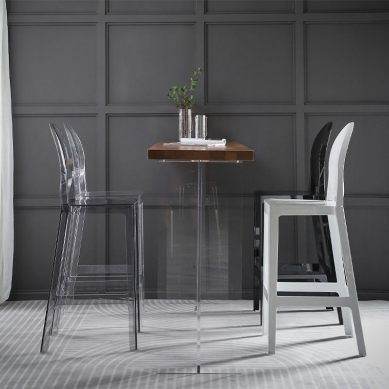 Modern Solid Wood Acrylic Base Bar Table for Kitchen Dining Room Clearhalo 'Bar Furniture' 'Bar Tables' 'bar_tables' 'furn' 'furn_bar_tables' 'Furniture' 'Kitchen & Dining Furniture' 1200x1200_4d4edf46-a6dc-4233-8e8c-3673917899dc
