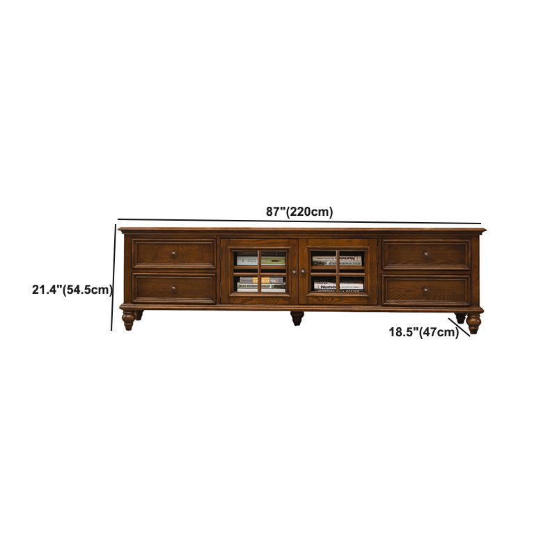 Solid Wood Home TV Stand Traditional TV Cabinet with Splayed Wood Legs Clearhalo 'furn' 'furn_tv_stands_entertainment_centers' 'Furniture' 'Living Room Furniture' 'TV Stands & Entertainment Centers' 'TV Stands & Media Storage Furniture' 'tv_stands_entertainment_centers' 1200x1200_4d4fd6f2-8bd1-4b76-97d5-d4eaaaa66d50