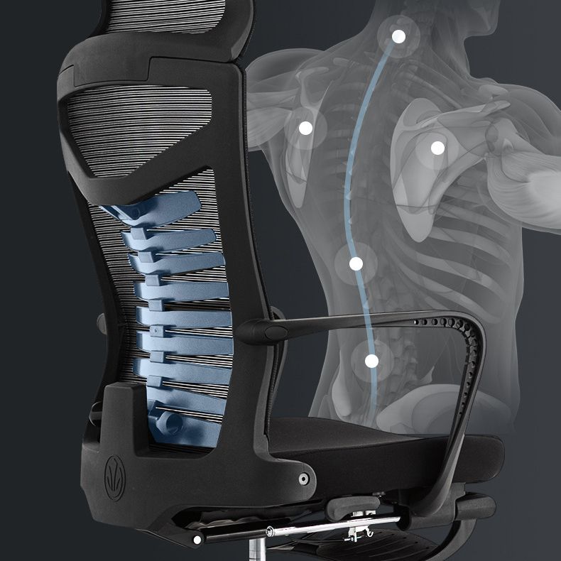 Modern Mesh Desk Chair Black High-Back Office Chair with Wheels Clearhalo 'furn' 'furn_office_chair' 'Furniture' 'Office Chairs' 'Office Furniture' 'office_chair' 1200x1200_4d540f6a-5e54-4c64-974e-804d12f517c2