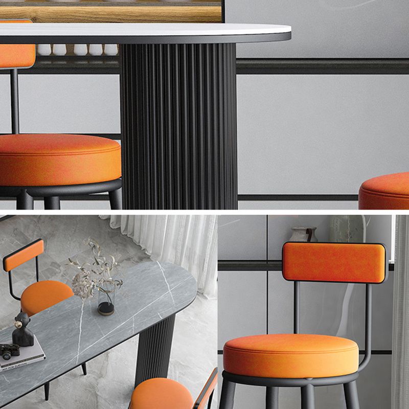 Scandinavian Upholstered Stools for Home Armless Low Back Stools with 4 Metal Legs Clearhalo 'Bar Furniture' 'Bar Stools' 'bar_stools' 'furn' 'furn_bar_stools' 'furniture_bar_stools' 'Kitchen & Dining Furniture' 'kitchen&dining_furn' 'kitchen' 'kitchen_furn' Furniture' 1200x1200_4d546641-af4c-4f6e-92a7-3d1cfc7df2de