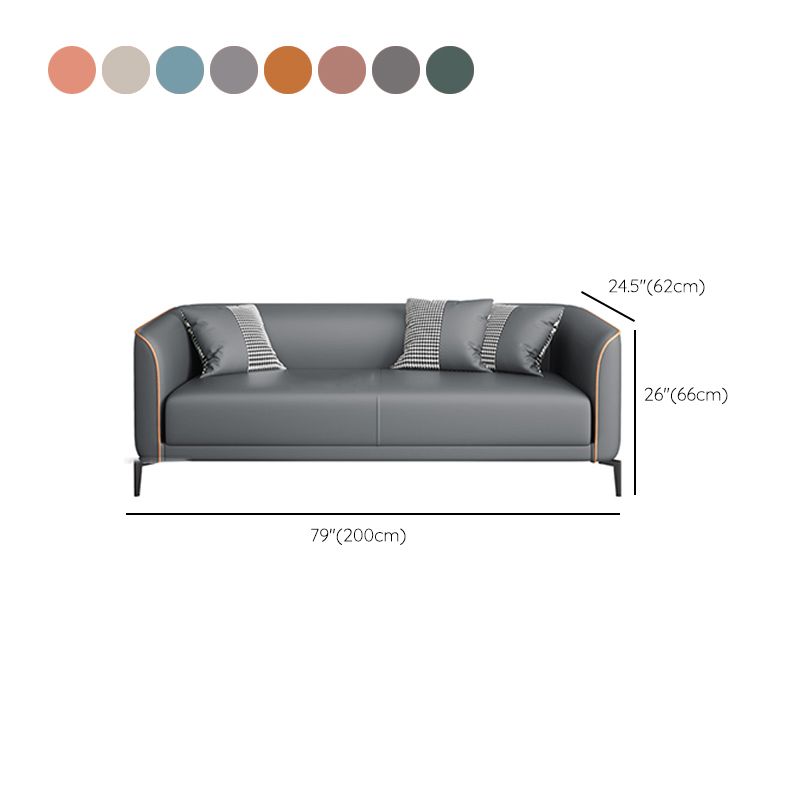 Tuxedo Arm Sofa 25.98" High Faux Leather Sofa Stain Resistant