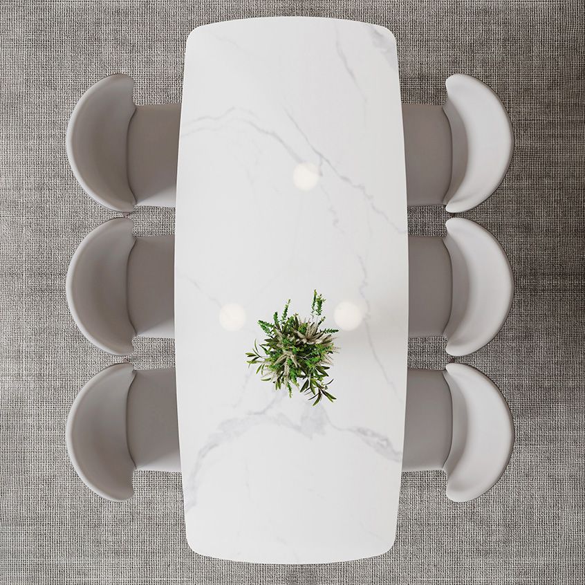 Glam Dining Table Sintered Stone Table with Metal Legs for Home Use Clearhalo 'Dining Tables & Seating' 'Dining Tables' 'dining_table' 'furn' 'furn_dining_table' 'Furniture' 'Kitchen & Dining Furniture' 1200x1200_4d55a938-4a5b-42c2-9d67-e5c0b7e7e1b5