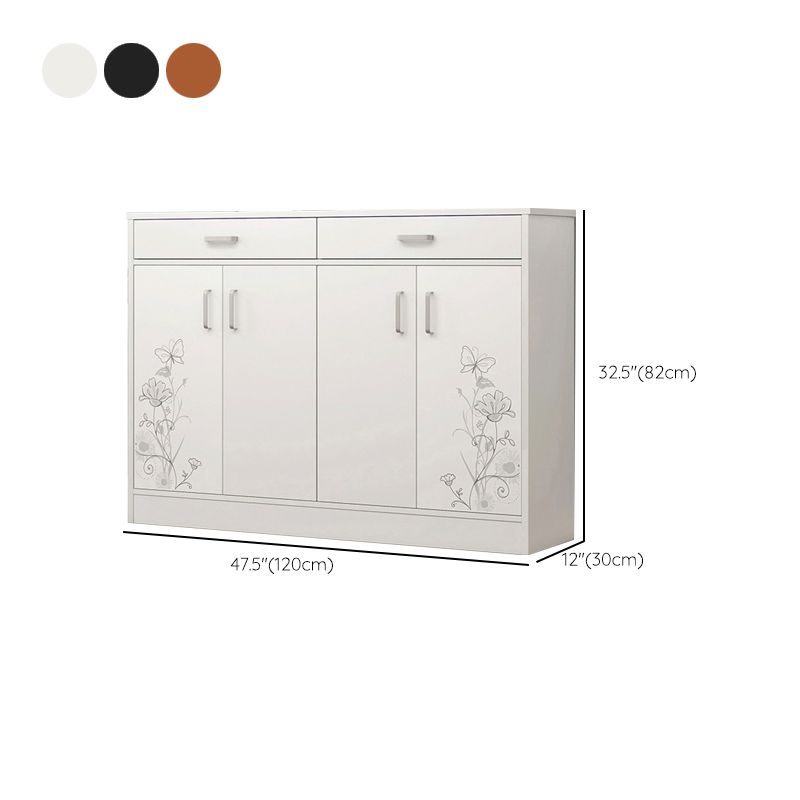 Cabinet d'accent contemporain avec 2 tiroirs et 4 portes en bois