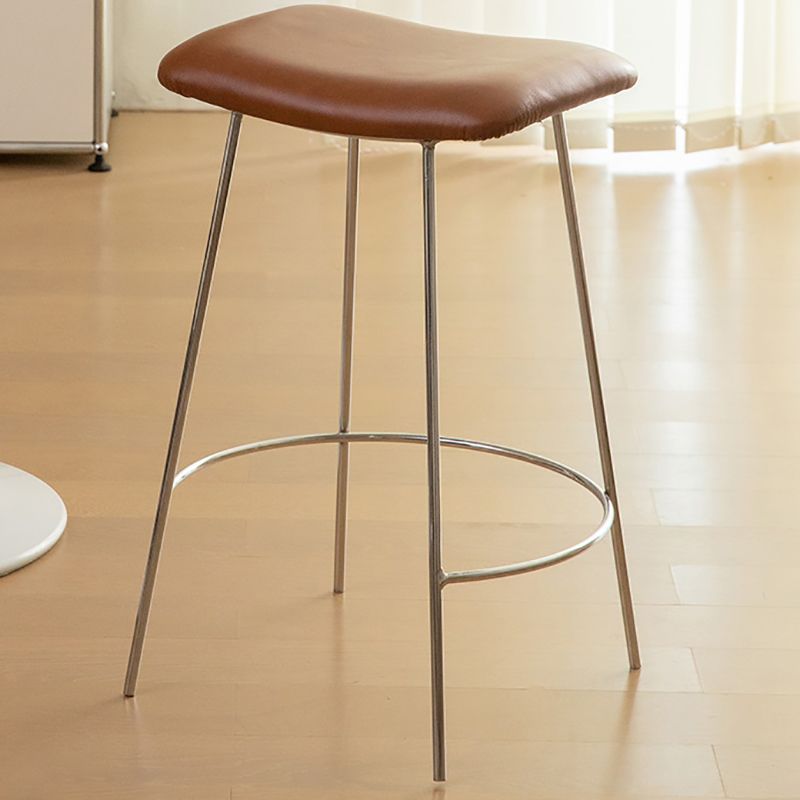 Nordic Style Leather Upholstered Barstool 4 Feet 27-inch Bar Stool for Dinning Room Clearhalo 'Bar Furniture' 'Bar Stools' 'bar_stools' 'furn' 'furn_bar_stools' 'furniture_bar_stools' 'Kitchen & Dining Furniture' 'kitchen&dining_furn' 'kitchen' 'kitchen_furn' Furniture' 1200x1200_4d574075-d9ed-4b8e-94ab-5a99449d5d7e