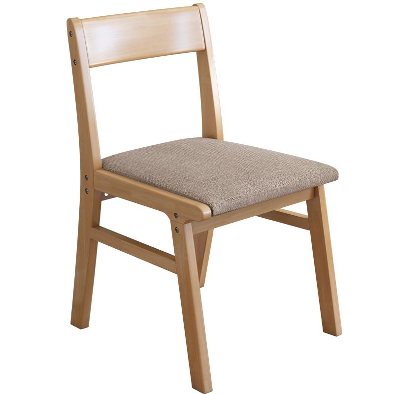 Rubberwood Armless Dining Chair Open Back Upholstered Single Dining Side Chair Clearhalo ' kitchen&dining_furn' 'Dining Chairs' 'Dining Tables & Seating' 'dining_chair' 'furn' 'furn_dining_chair' 'Furniture' 'furniture_dining_chair' 'Kitchen & Dining Furniture' 'kitchen' 1200x1200_4d5a93e0-4306-44a1-8e75-1a47e7d6ccaf