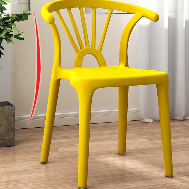 Matte Finish Contemporary Home Side Chair Plastic Slat Back Dining Chair Clearhalo ' kitchen&dining_furn' 'Dining Chairs' 'Dining Tables & Seating' 'dining_chair' 'furn' 'furn_dining_chair' 'Furniture' 'furniture_dining_chair' 'Kitchen & Dining Furniture' 'kitchen' 1200x1200_4d5b0d59-d6ff-4156-a0ce-1776fc9b9413