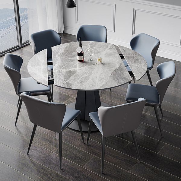 Contemporary Round Dining Table Sintered Stone Dining Table with Pedestal Base Clearhalo ' dining_table' 'Dining Tables & Seating' 'Dining Tables' 'furn' 'furn_dining_table' 'Furniture' 'furniture_dining_table' 'Kitchen & Dining Furniture' 'kitchen&dining_furn' 'kitchen' 'kitchen_dining_table' 1200x1200_4d5e2d64-d627-49d1-956a-9812137e6bae