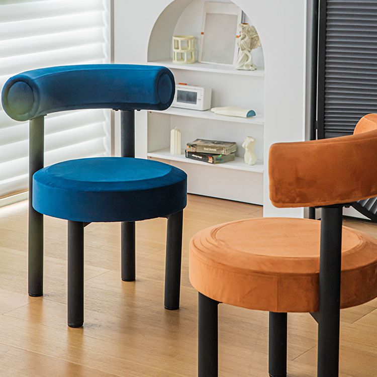 Contemporary Velvet Dining Chair Metal Dining Armless Chair for Restaurant Use Clearhalo ' kitchen&dining_furn' 'Dining Chairs' 'Dining Tables & Seating' 'dining_chair' 'furn' 'furn_dining_chair' 'Furniture' 'furniture_dining_chair' 'Kitchen & Dining Furniture' 'kitchen' 1200x1200_4d5ed9cd-d86c-4dbb-bb5d-285383413a74